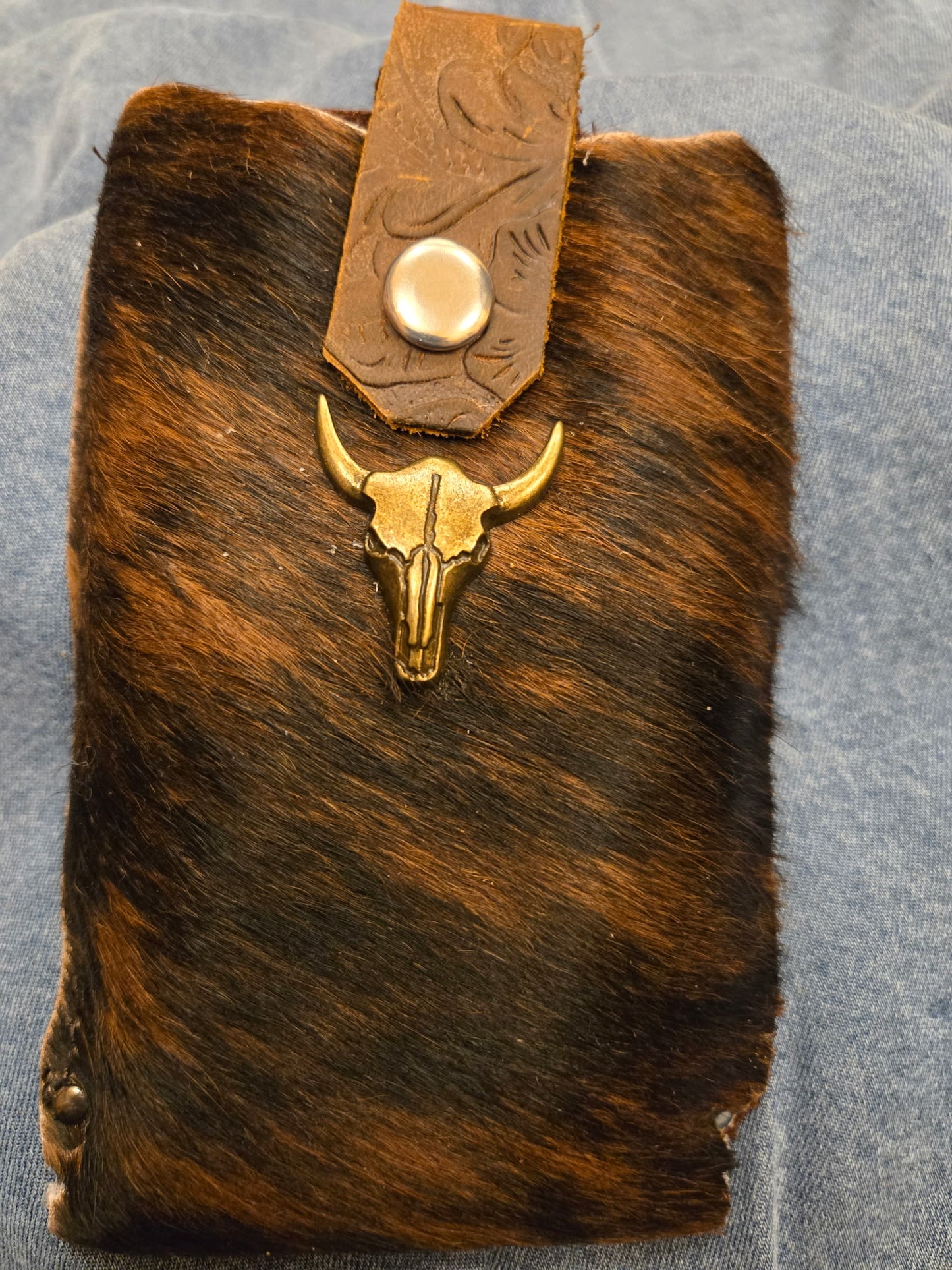 Mane & Feather Leather Belt Cell Phone Holder