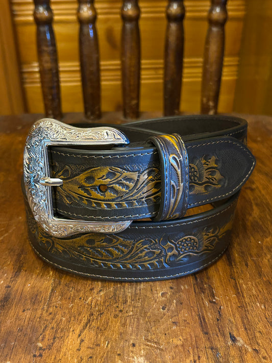 Ranger Belt Company Floral Tooled Belt