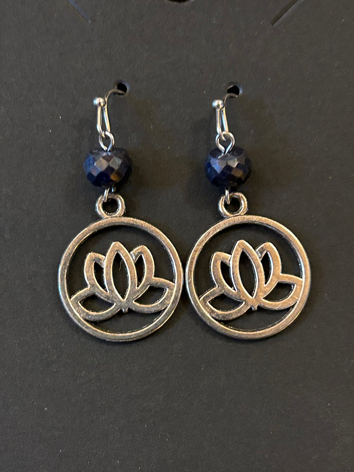 La Plume Noire Stainless Steel Gemstone Earrings