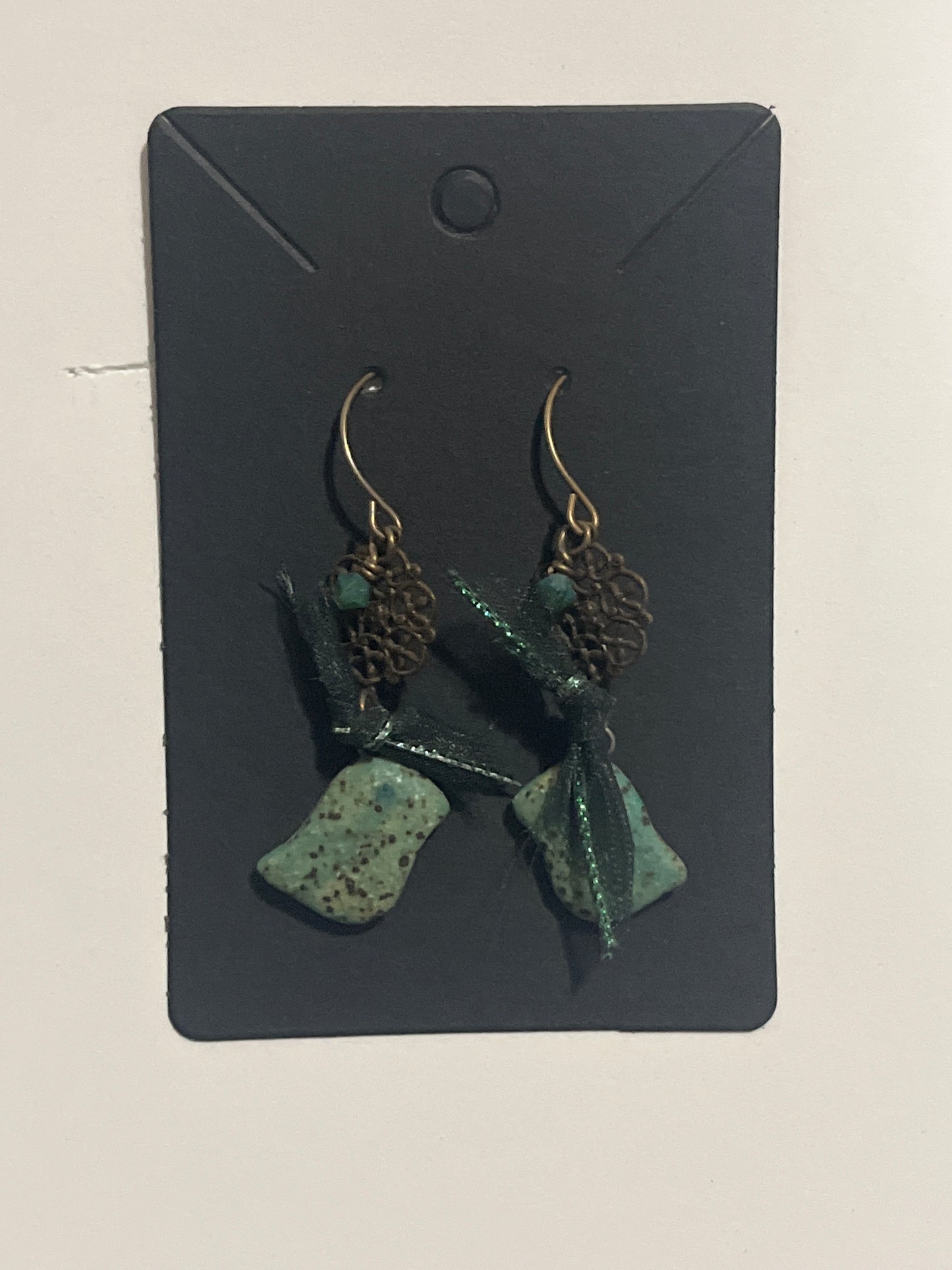 La Plume Noire Ceramic Dangle Earrings