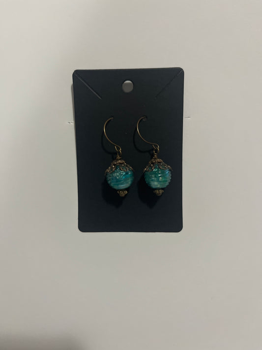 La Plume Noire Lampwork Earrings