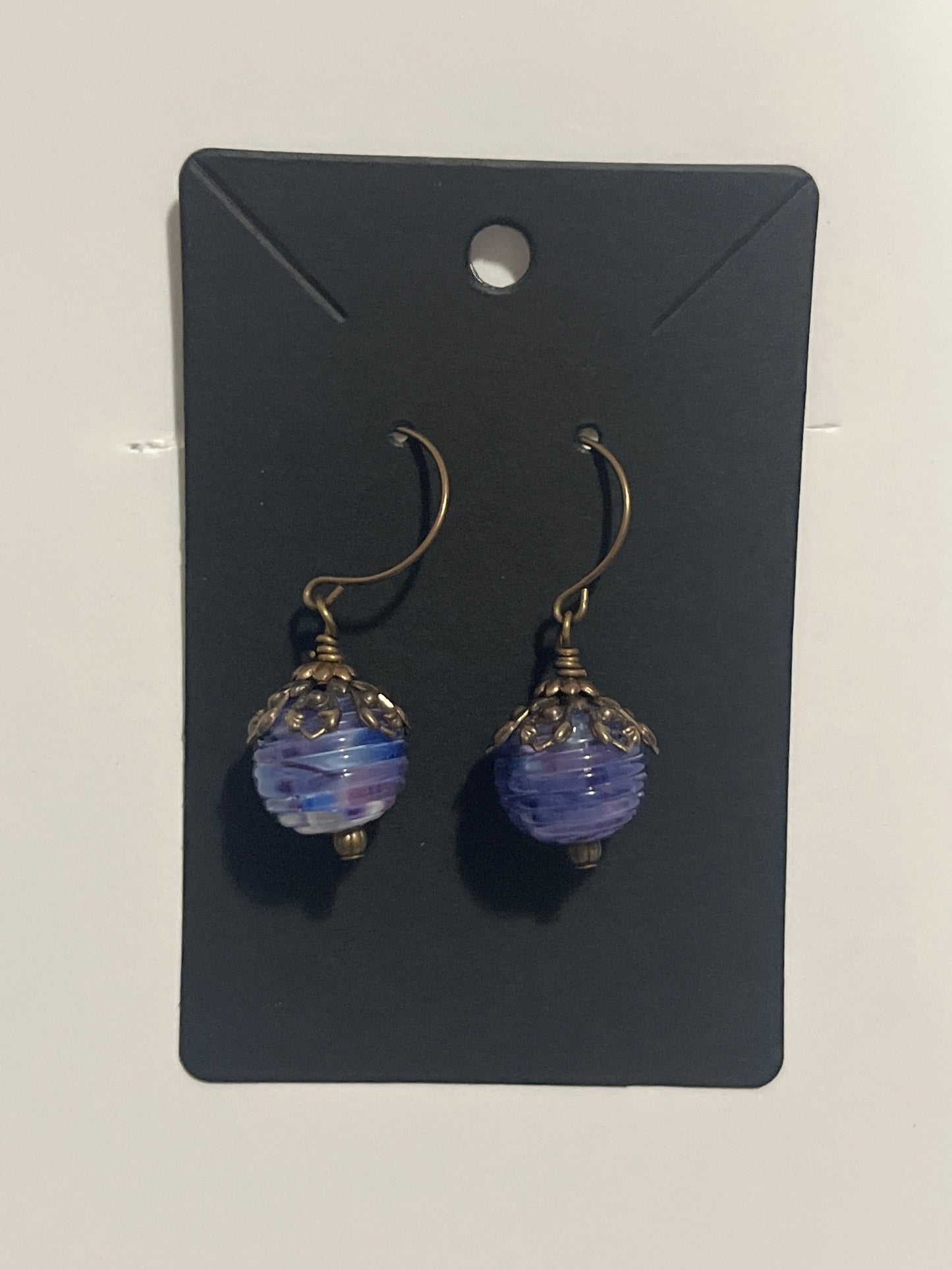 La Plume Noire Lampwork Earrings