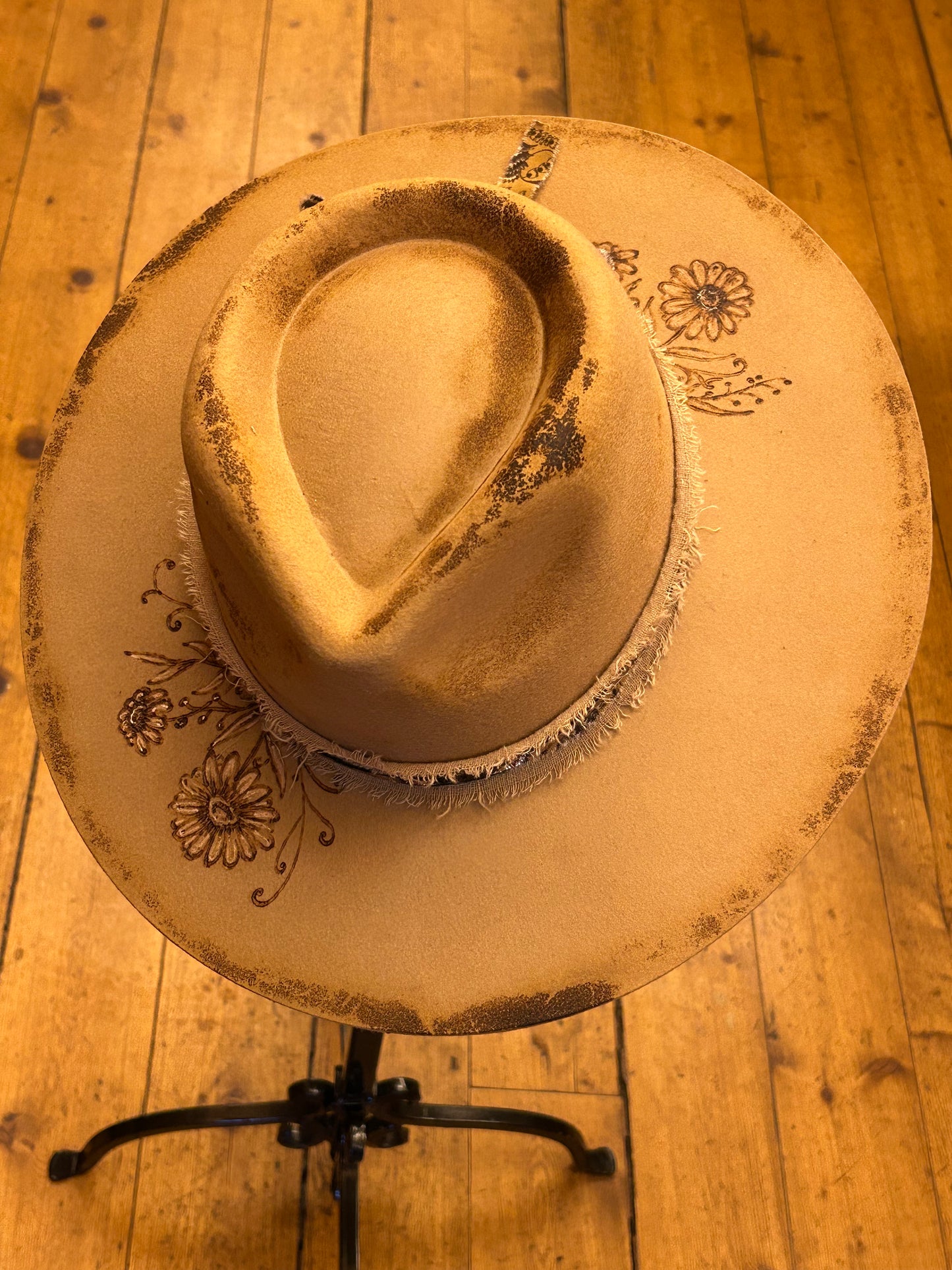 Mane & Feather Pyrography Burned Hats