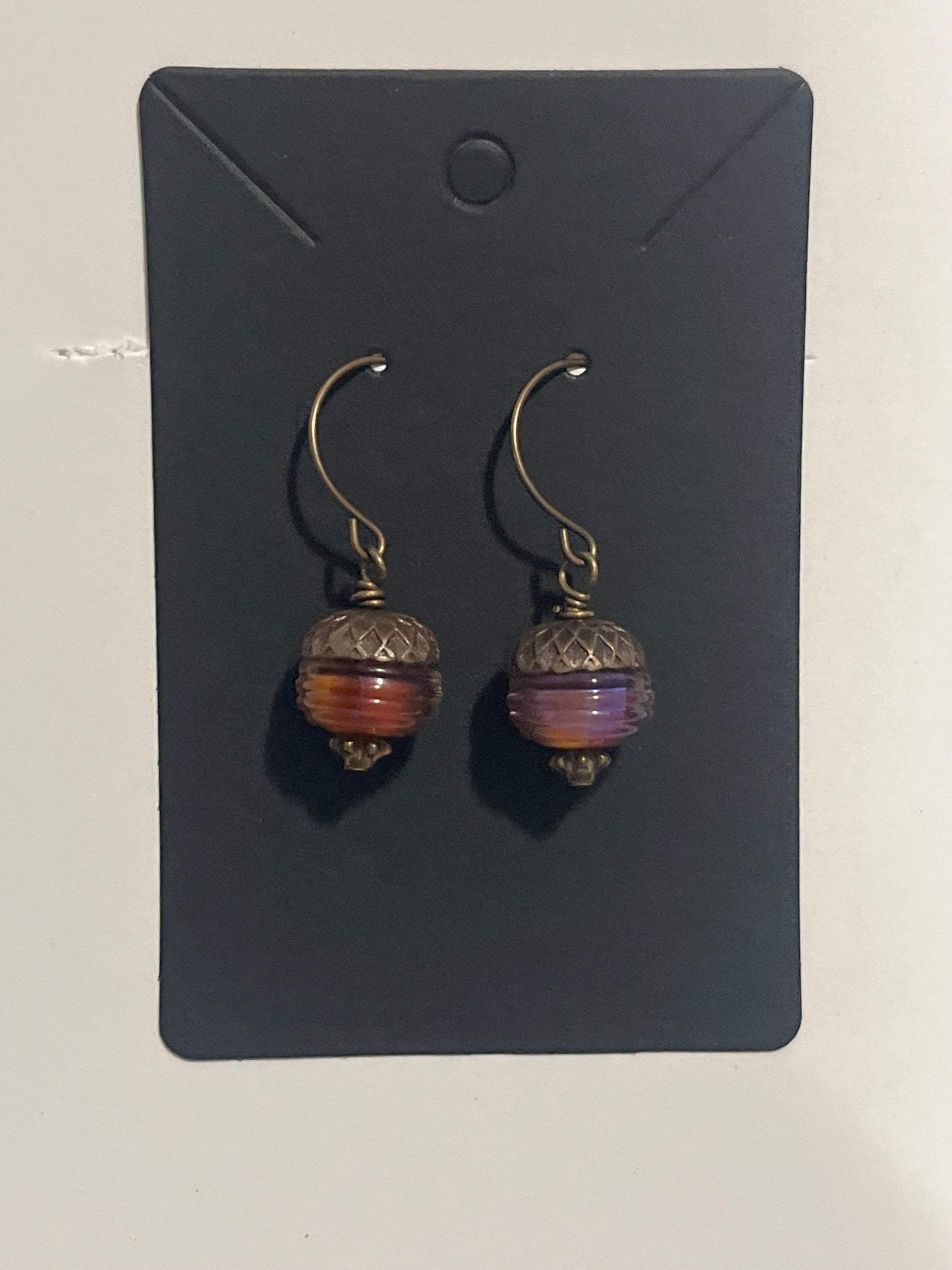 La Plume Noire Lampwork Earrings