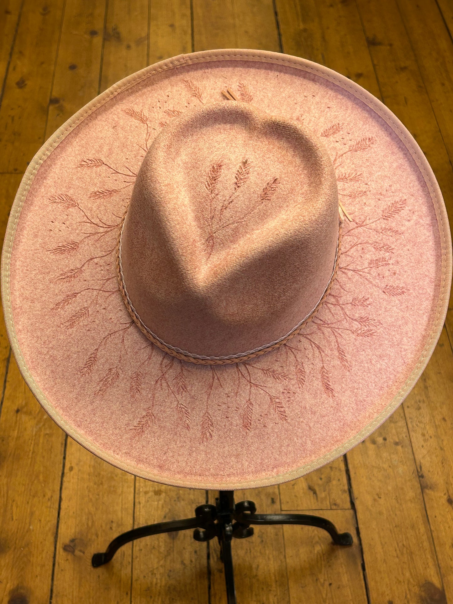 Mane & Feather Pyrography Burned Hats