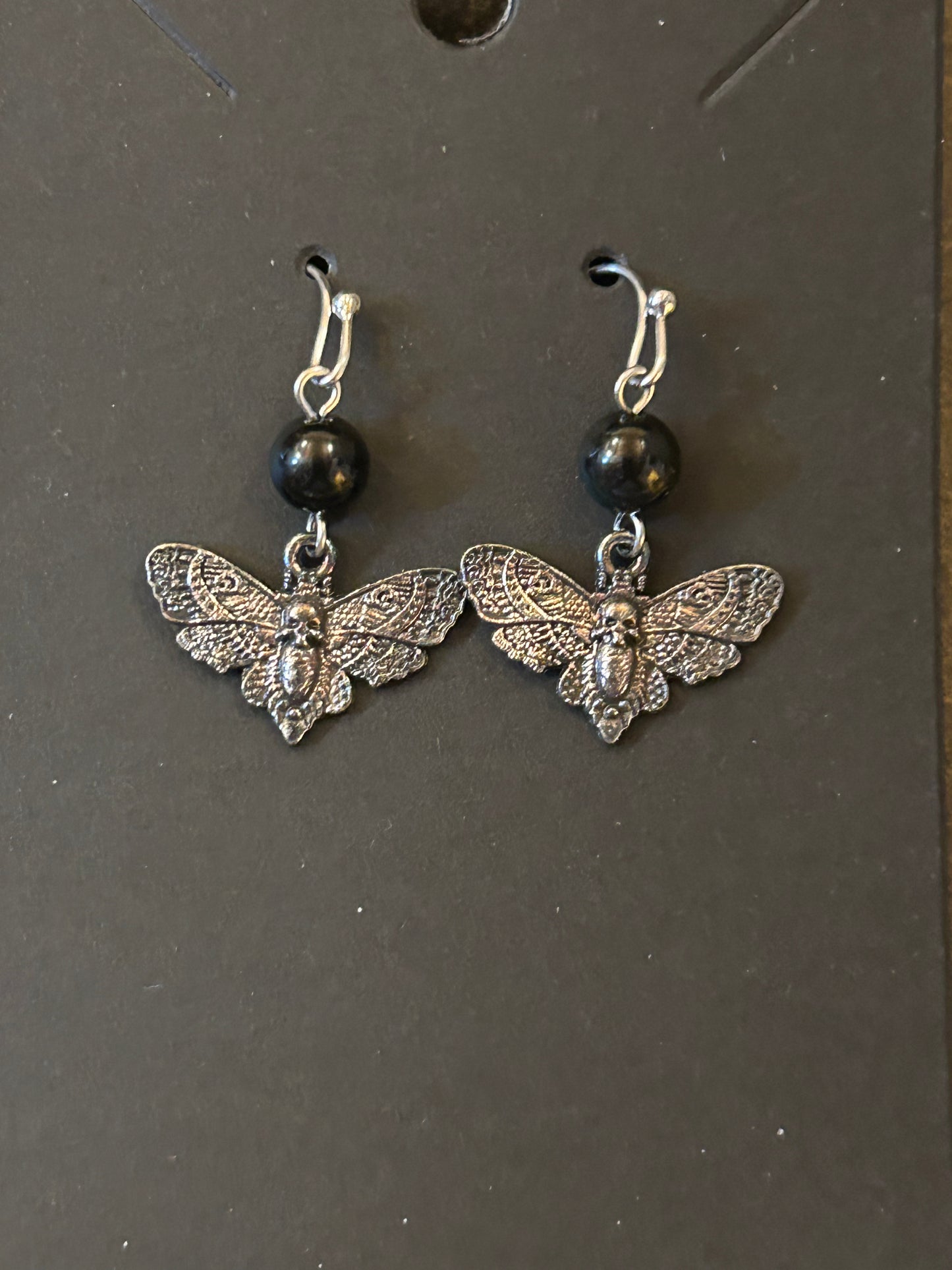La Plume Noire Stainless Steel Gemstone Earrings
