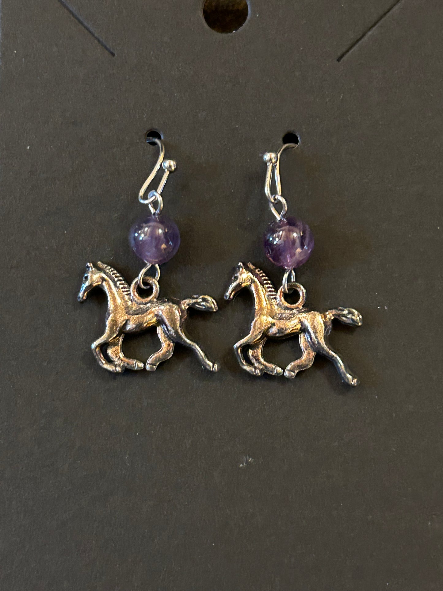 La Plume Noire Stainless Steel Gemstone Earrings