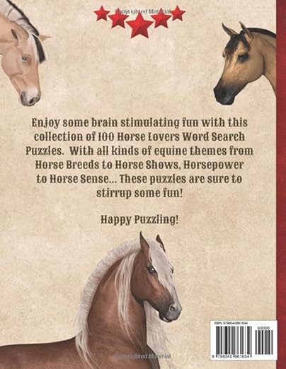 Horse Lovers Word Search Puzzle Book