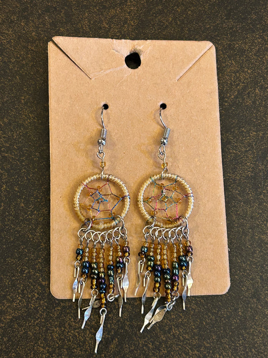 Hand-Beaded Earrings by Kokum Daniels of One Arrow Reserve