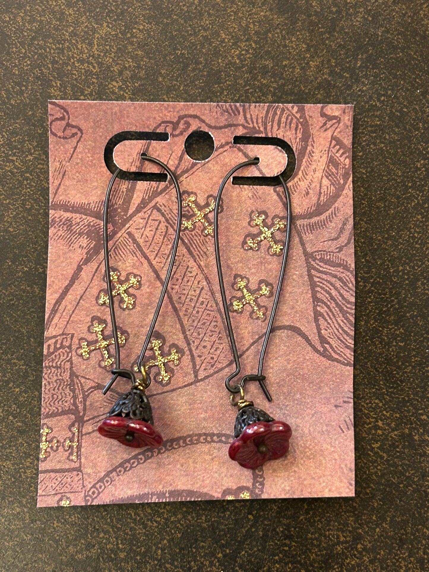 La Plume Noire Long Dangle Earrings