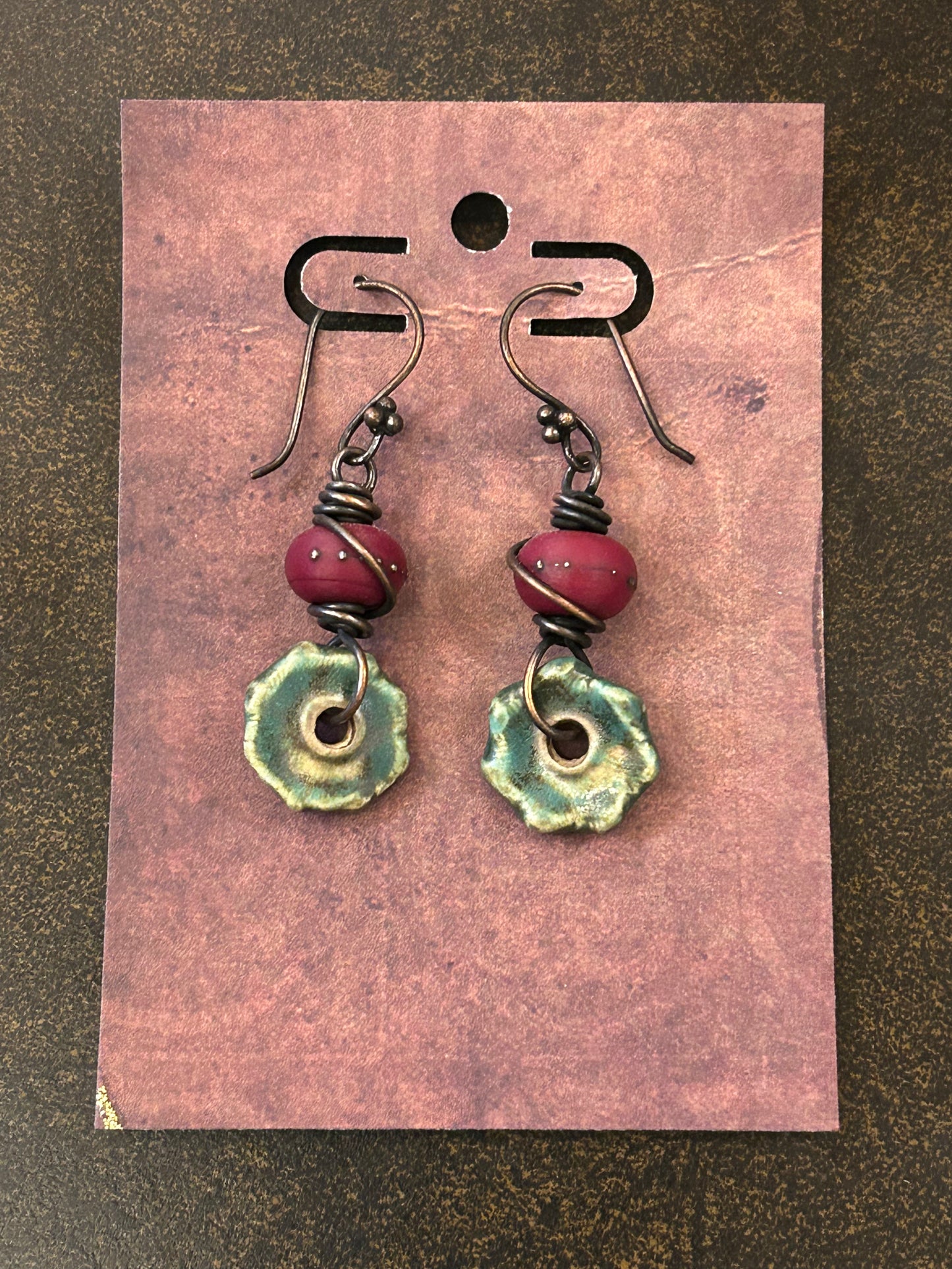 La Plume Noire Copper & Ceramic Dangles