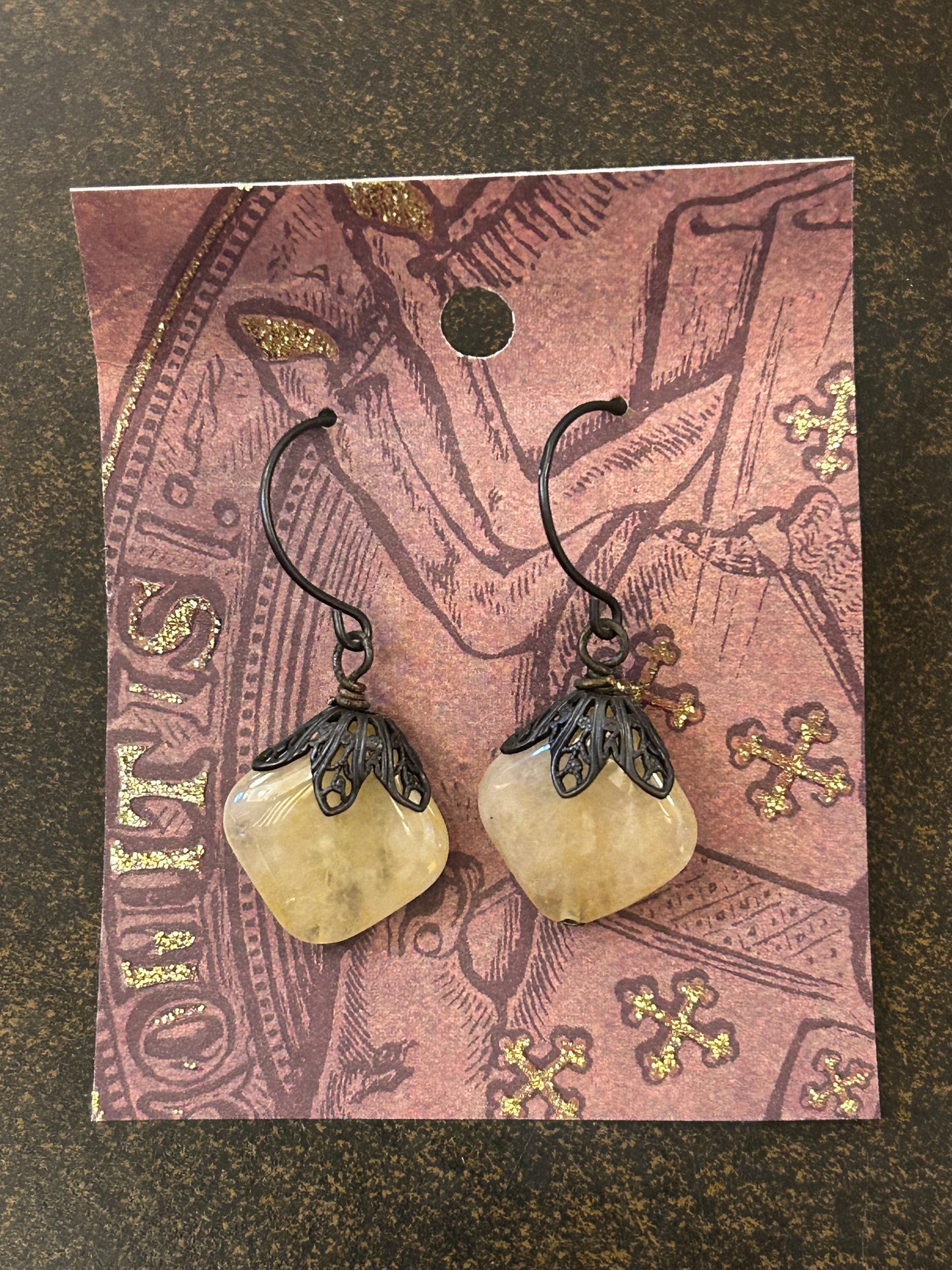 La Plume Noire Long Dangle Earrings