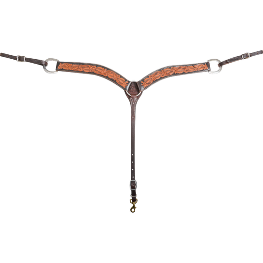 Martin Saddlery Floral Tooled Breastcollar