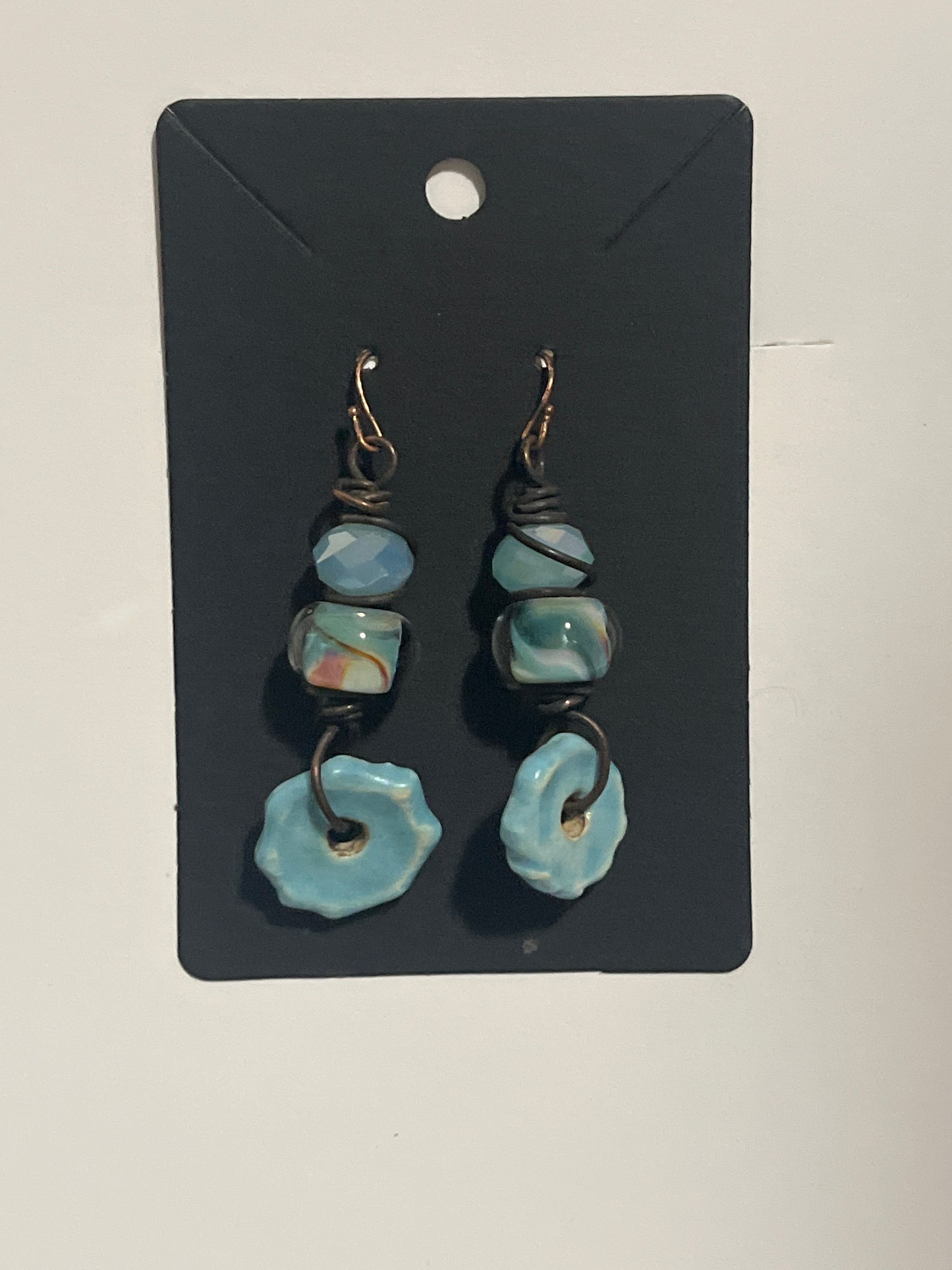 La Plume Noire Copper & Ceramic Dangles