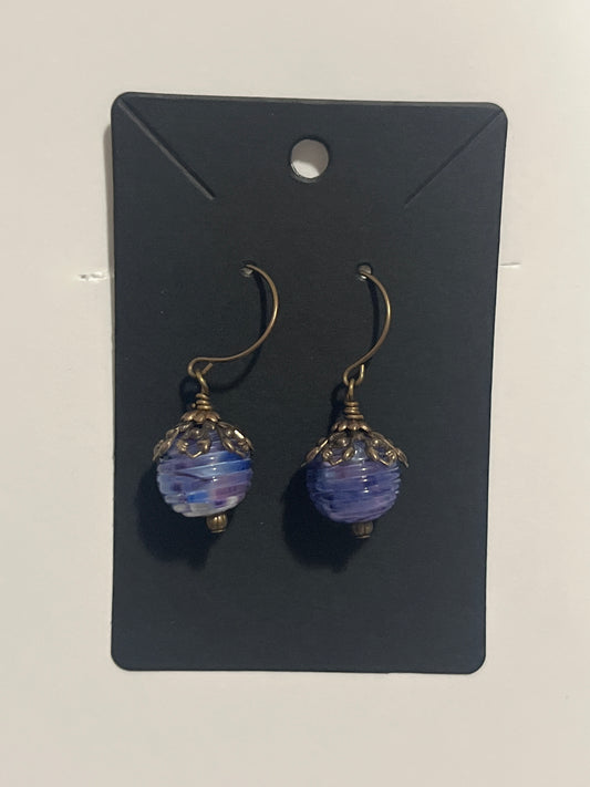 La Plume Noire Lampwork Earrings