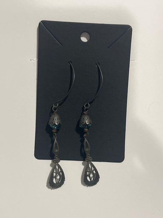 La Plume Noire Long Dangle Earrings