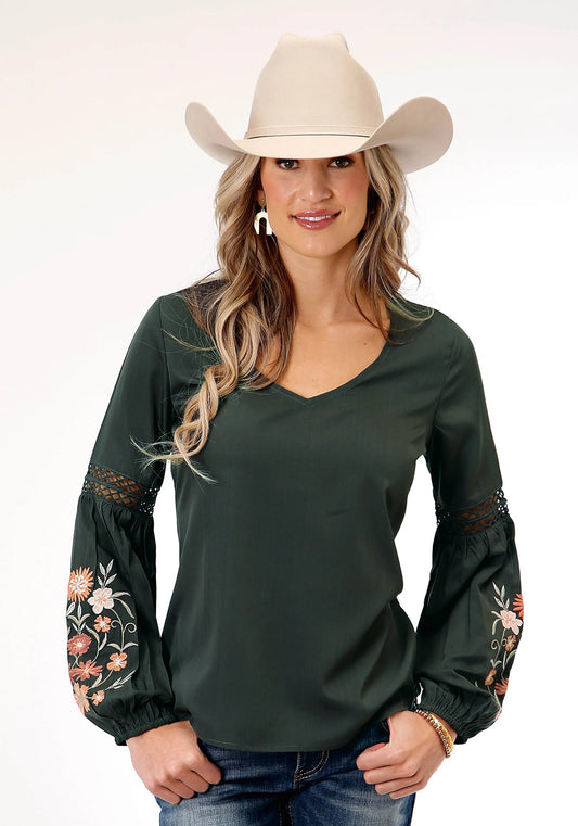 ROPER Ladies Poly Crepe Blouse